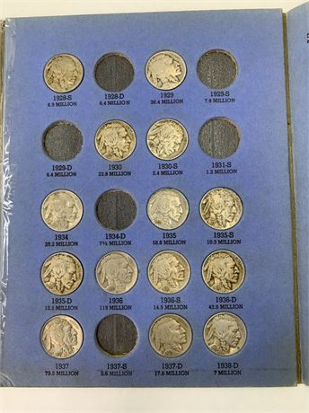 35 pc 1915-1938 Buffalo Nickel Collection