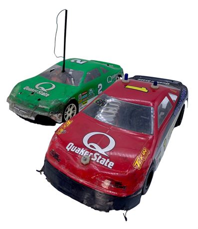 Pair of Remote Control NASCAR Race Cars & Parts