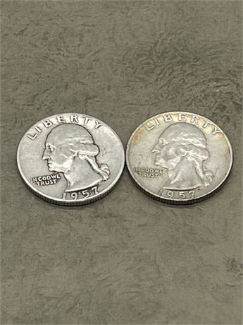 1957 & 1957D Washington Quarters
