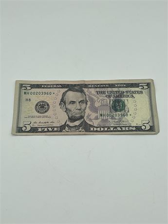 2013 $5 Star Note - MH00203960