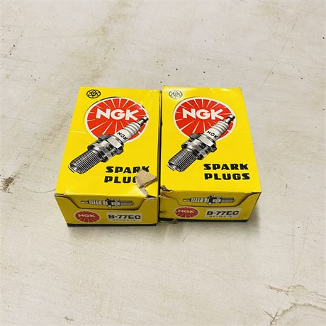 2 Boxes NOS NGK B77EC Spark Plugs