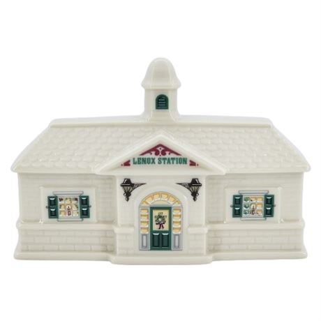 Vintage 1992 Lenox Holiday Village Collections Porcelain "Lenox Station"