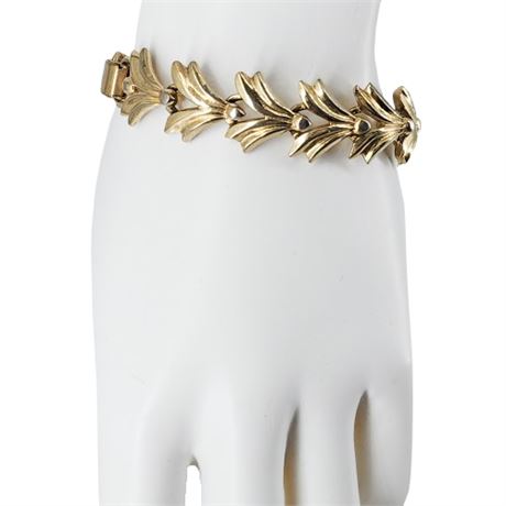 Vintage BERGERE Gold Tone Link Bracelet