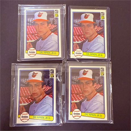 4 Cal Ripken Jr Rookie Cards - Pack Fresh