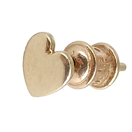 14K Gold Heart Earring and Post