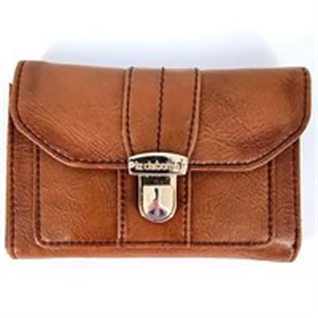 Liz Claiborne Brown Leather Wallet, Multi-Pocket Snap Closure