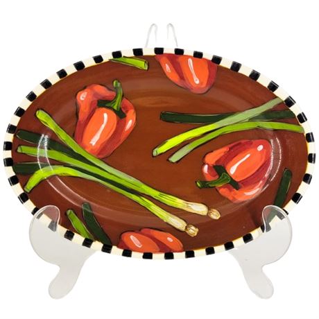 Droll Designs 2011 Hand-Painted Veggie Platter