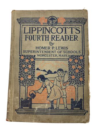 1916 Lippincott’s Fourth Reader Hardback School Reading Book