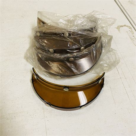 8 NOS Amber Helmet Visors