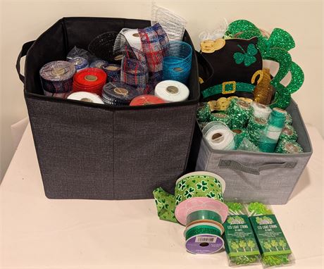 Lot of St. Patrick's + 4th July Craft Supplies