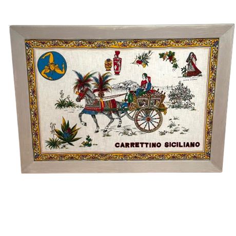 Framed Printed Canvas - Carrettino, Siciliano