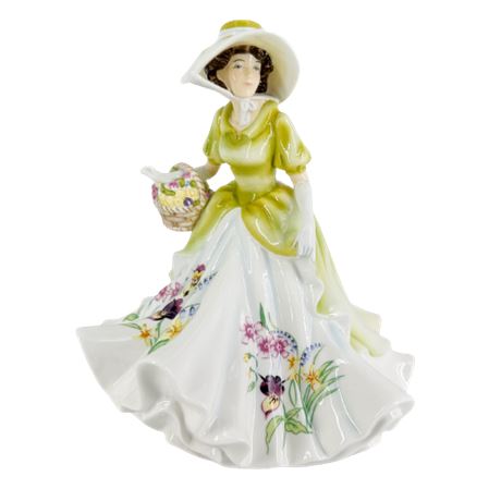 English Ladies Co Porcelain "Spring's Promise" Figurine, Signed