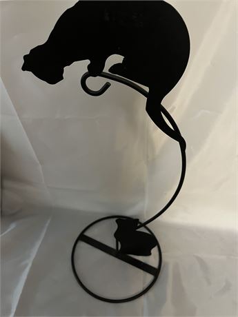 2 ft tall metal cat decorative piece