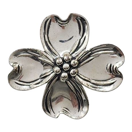 Vintage BEAU STERLING Sterling Silver Dogwood Flower Brooch