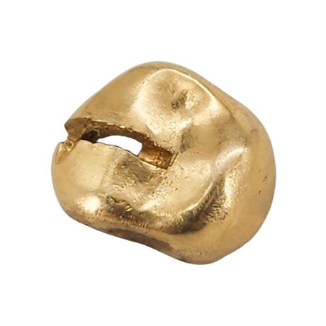 Vintage 18K Gold Dental Crown, Damaged