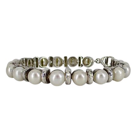 925 Faux Pearl 7" Bracelet