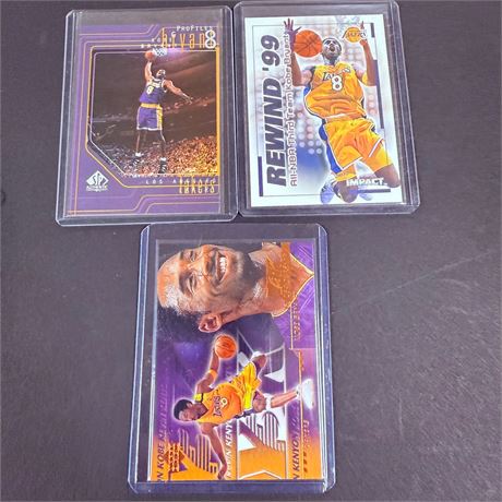 3 Kobe Bryant Cards