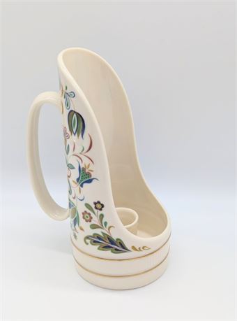Lenox USA "Nantucket" Floral Chamber Candle Holder Gold Label