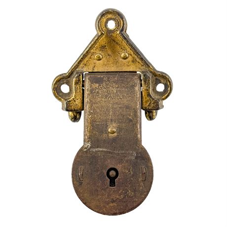 Cast-Iron Antique Brass Trunk Lock by Eagle Lock Co.