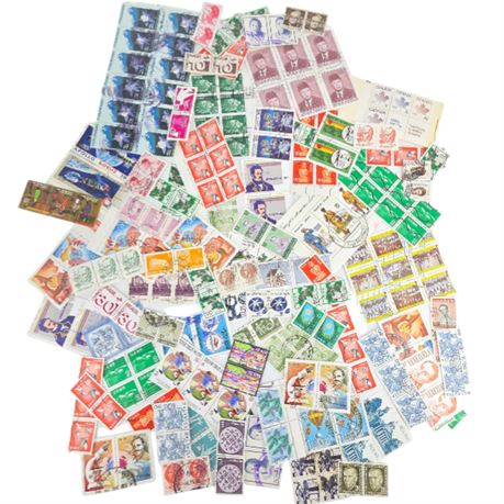 Lot of Foreign Block, Strip, and Pair Stamps
