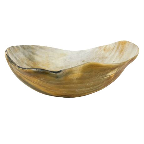 Carved Horn Decorative Bowl