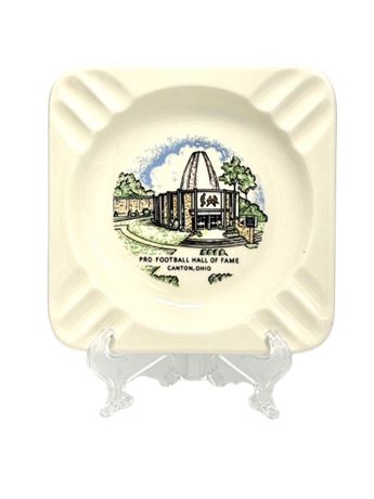 Vtg Football Hall of Fame Ceramic Ashtray