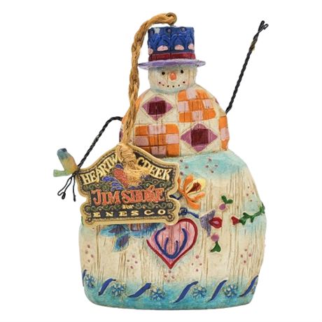 2003 Jim Shore Heartwood Creek Snowman Ornament, FLAWED