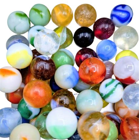 Box of Vintage Marbles