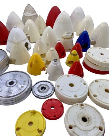 44 pc Lot of RC Airplane Nose Cones & Bases