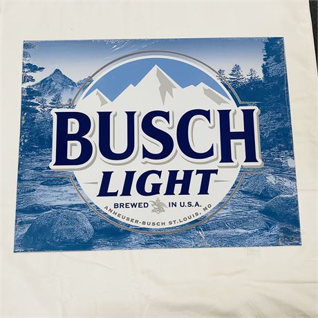Busch Light Metal Sign 12.5x16”
