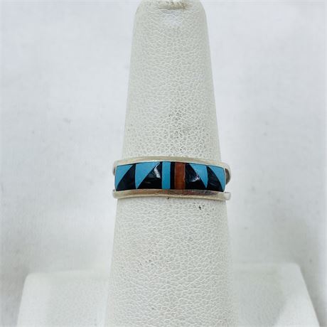 Vtg Navajo Sterling Ring Size 6.75