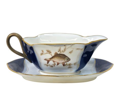 Haviland Limoges Porcelain Fish Gravy Boat