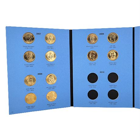 Whitman Presidential Dollars Coin Folder w/ 2007-2009 Coins