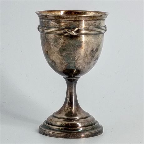Vintage 830S Silver Mini Goblet with Ribbon Motif – Scandinavian
