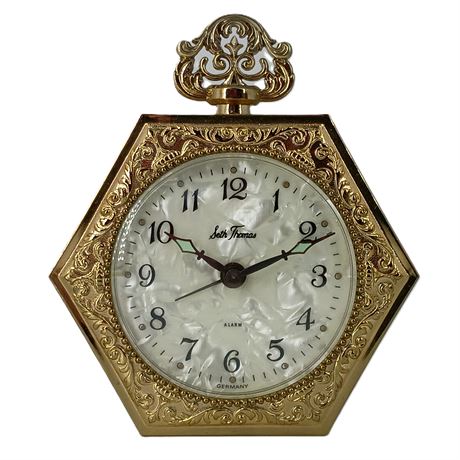 Seth Thomas Vintage Clock, Lovable White 538 in Original Box