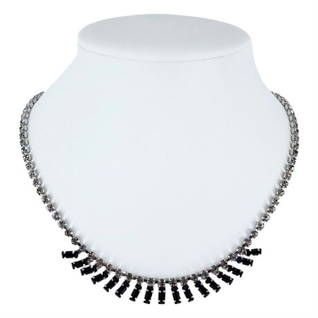 Vintage B. DAVID Prong Set Rhinestone Necklace