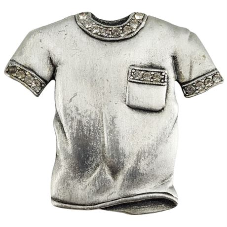 Vintage JONETTE Rhinestone Pocket Tee Brooch