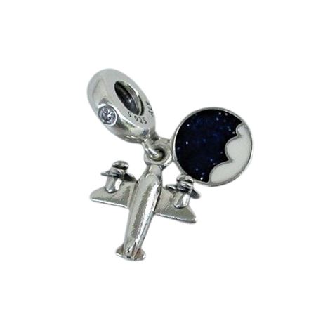 Pandora 925 Propeller Plane "To Travel Is To Live" Dangle Charm