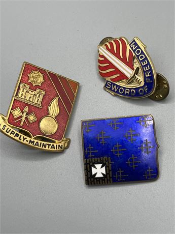 Three military pin lot