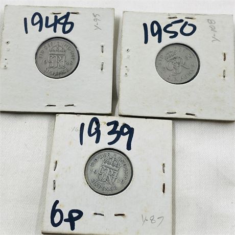 3- Great Britain 6 Pence