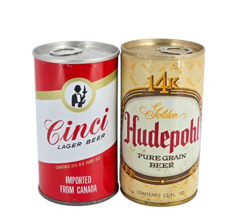 VTG Hudepohl & Cinci Beer Cans