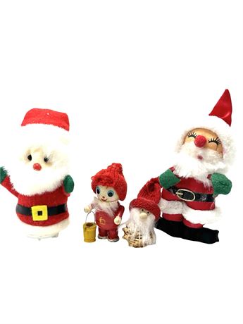 Vtg Mixed Santa Lot - 4 pieces