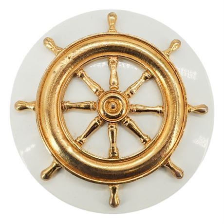 Vintage Ship's Wheel Belt Buckle