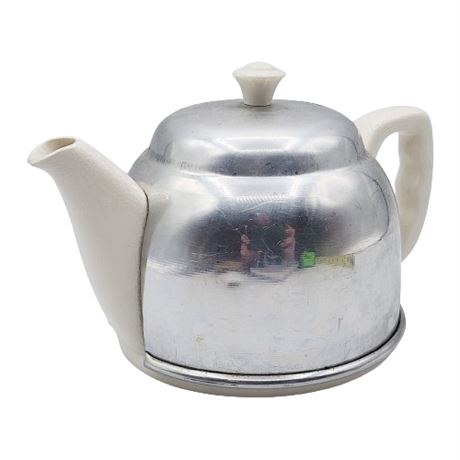 Vintage Japanese Small Ceramic Teapot w/ Aluminum Cozy