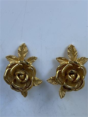 Signed Vintage clip earrings