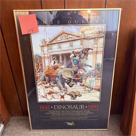 Framed James Gurney ‘Dinosaur Parade’