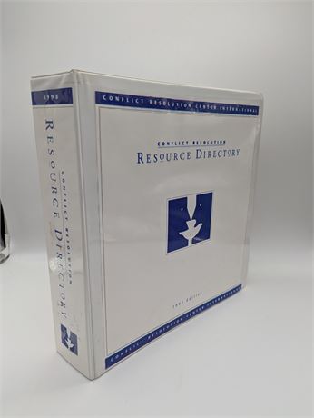 Conflict Resolution Resource Directory 1998 Ed. International Listing 600+ pages