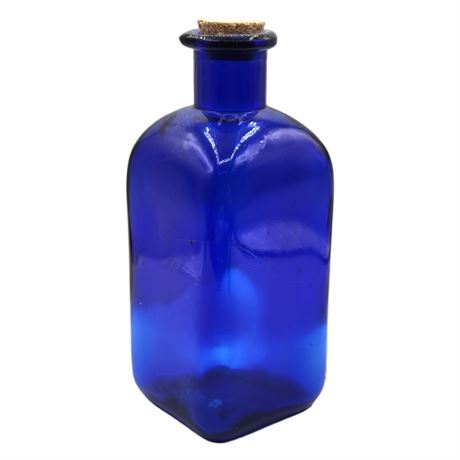 Vintage Cobalt Blue Glass Bottle