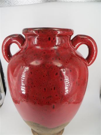LARGE RED POTTERY VASE