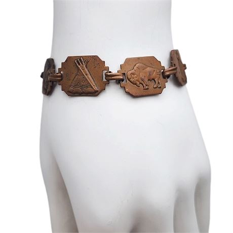Copper Native American Souvenir Bracelet